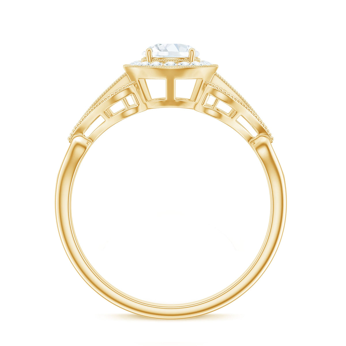 Vintage Inspired Engagement Ring with Lab Grown Diamond