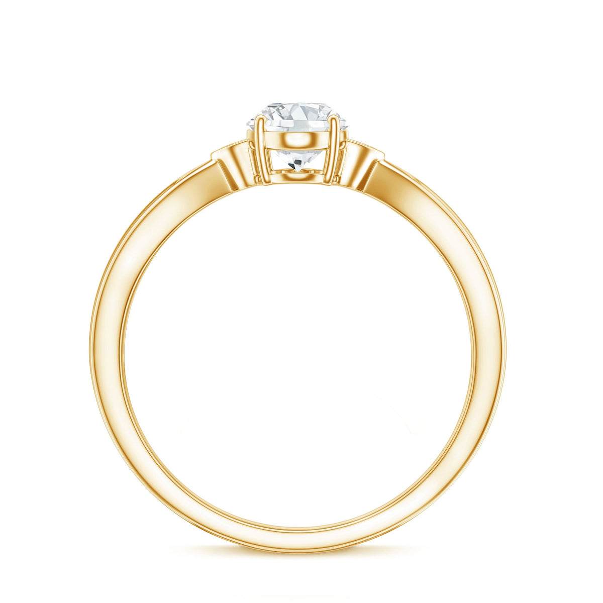 Oval Lab Grown Diamond Simple Solitaire Ring