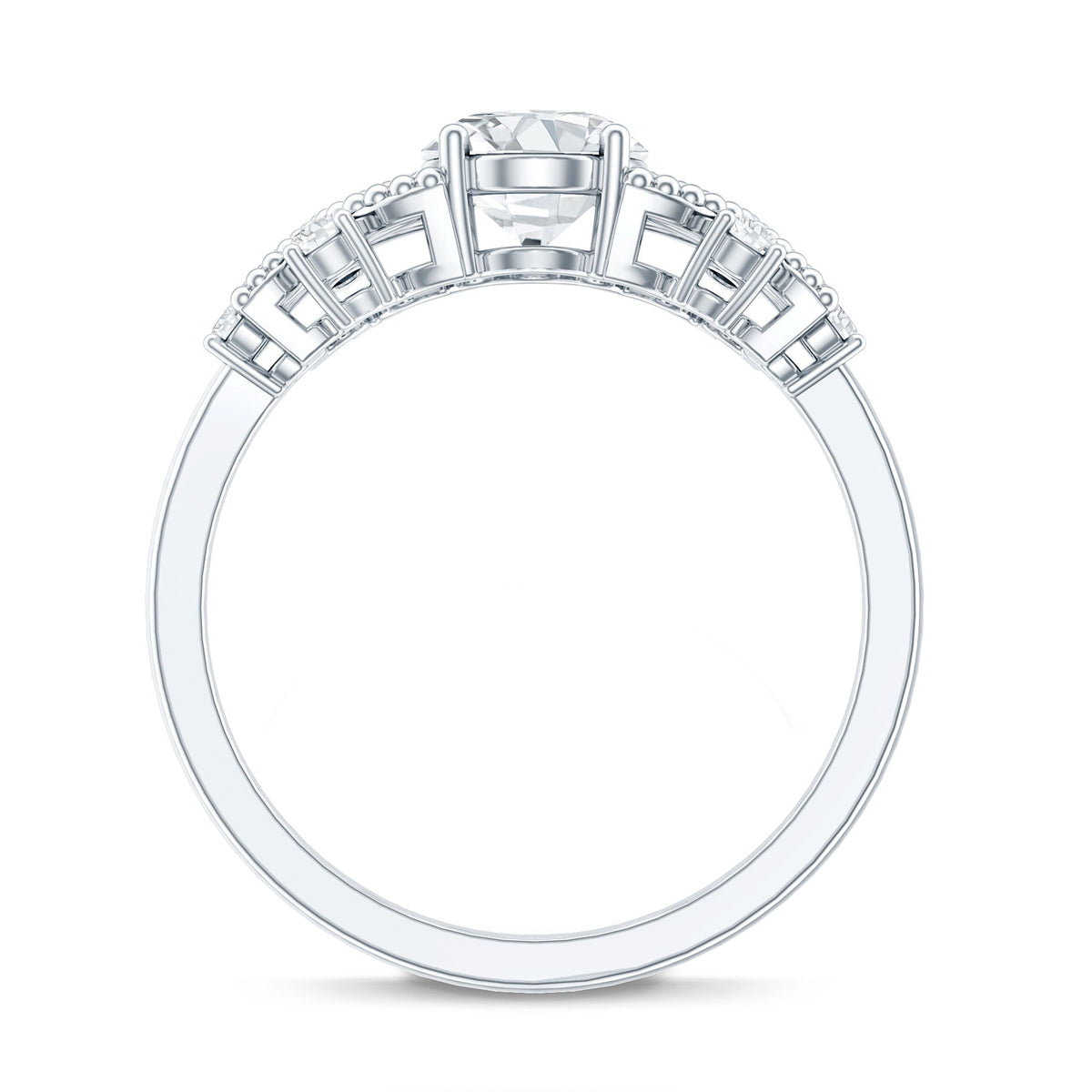 Nature Inspired Lab Grown Diamond Solitaire Engagement Ring