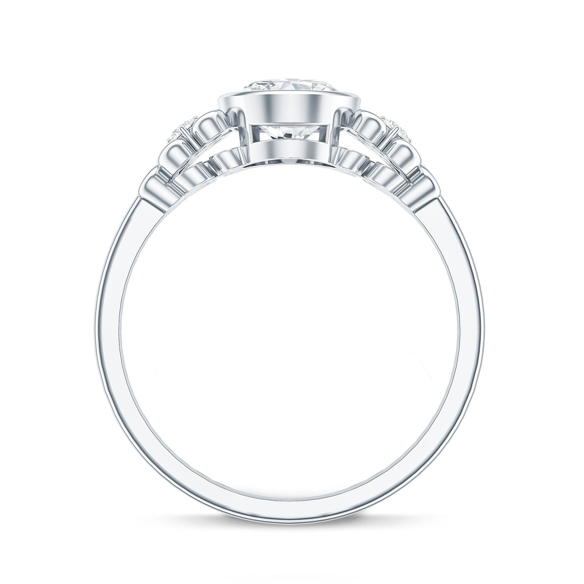 Classic Oval Lab Grown Diamond Solitaire Engagement Ring