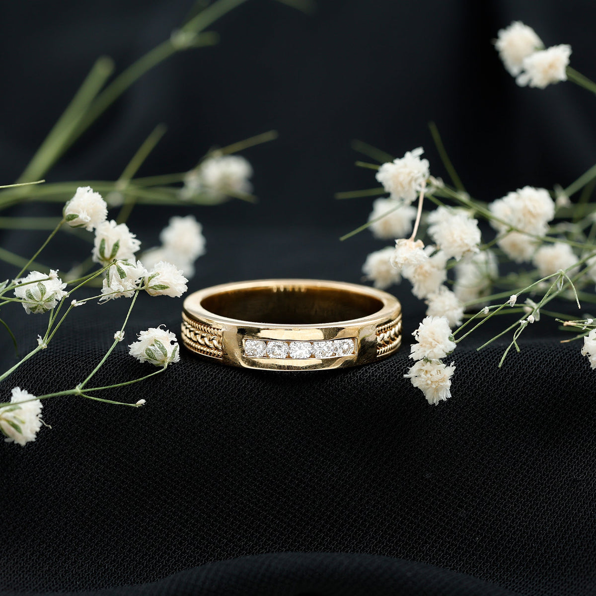 Lab Grown Diamond Mens Wedding Band Ring