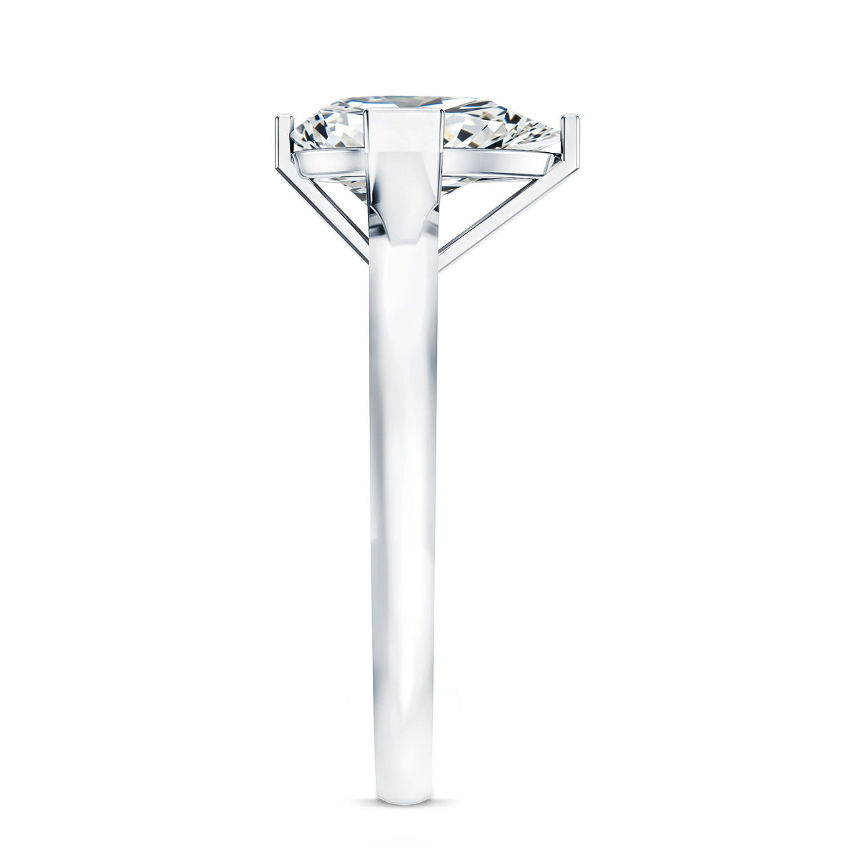Teardrop Engagement Ring With Certified Moissanite