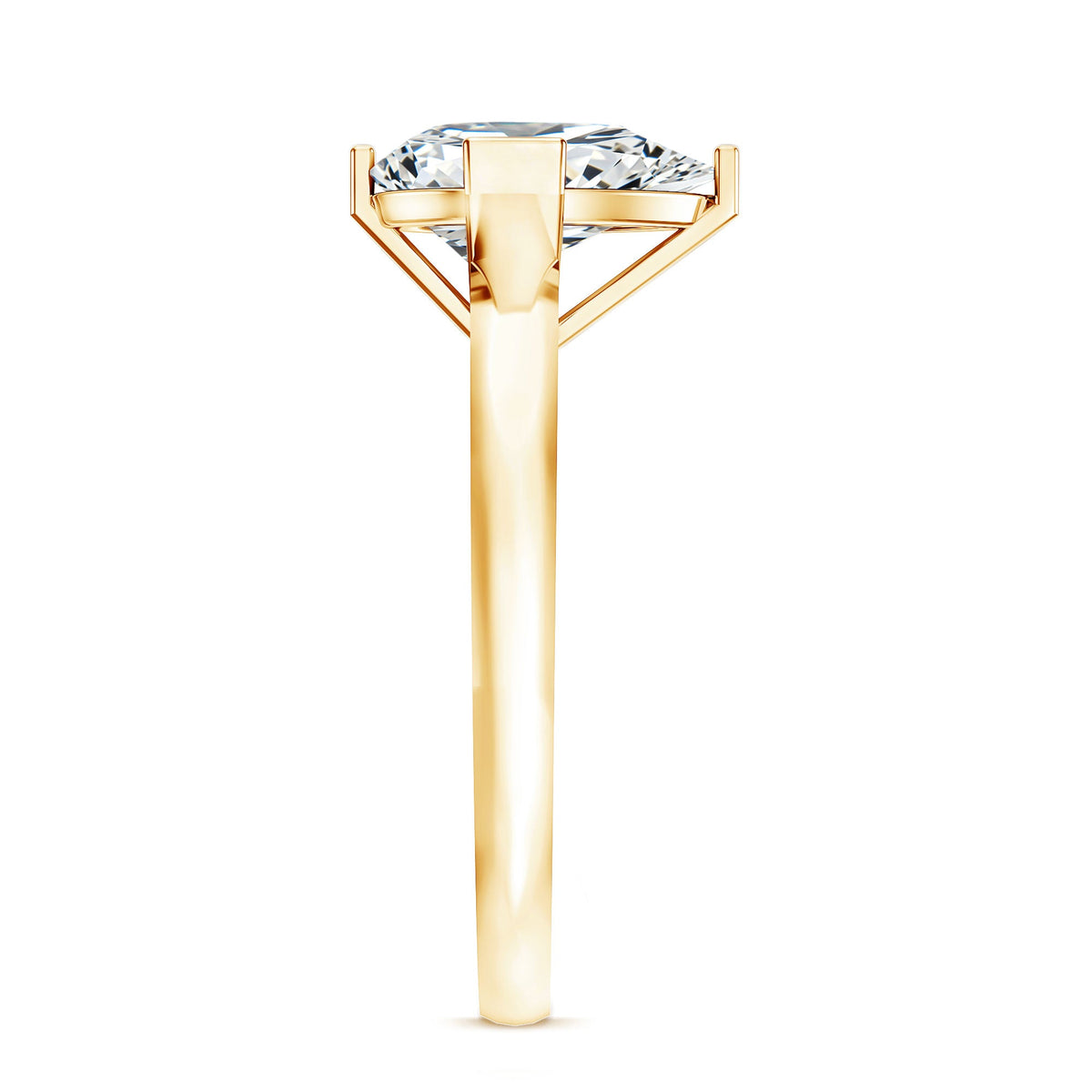Teardrop Engagement Ring With Certified Moissanite