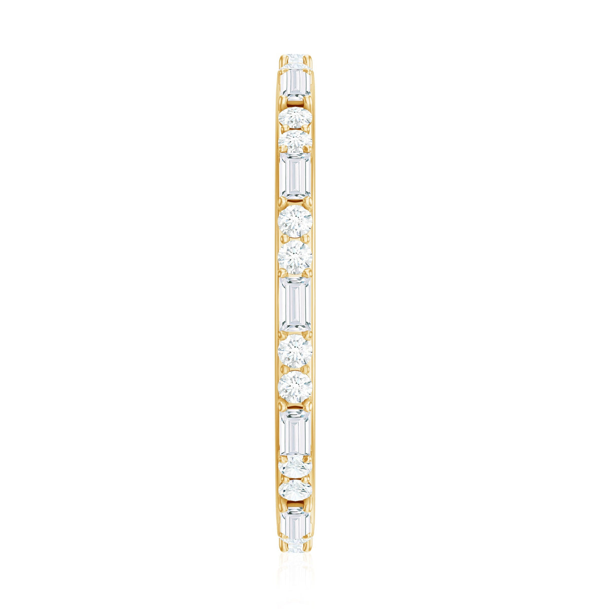 Real Baguette and Round Diamond Full Eternity Ring