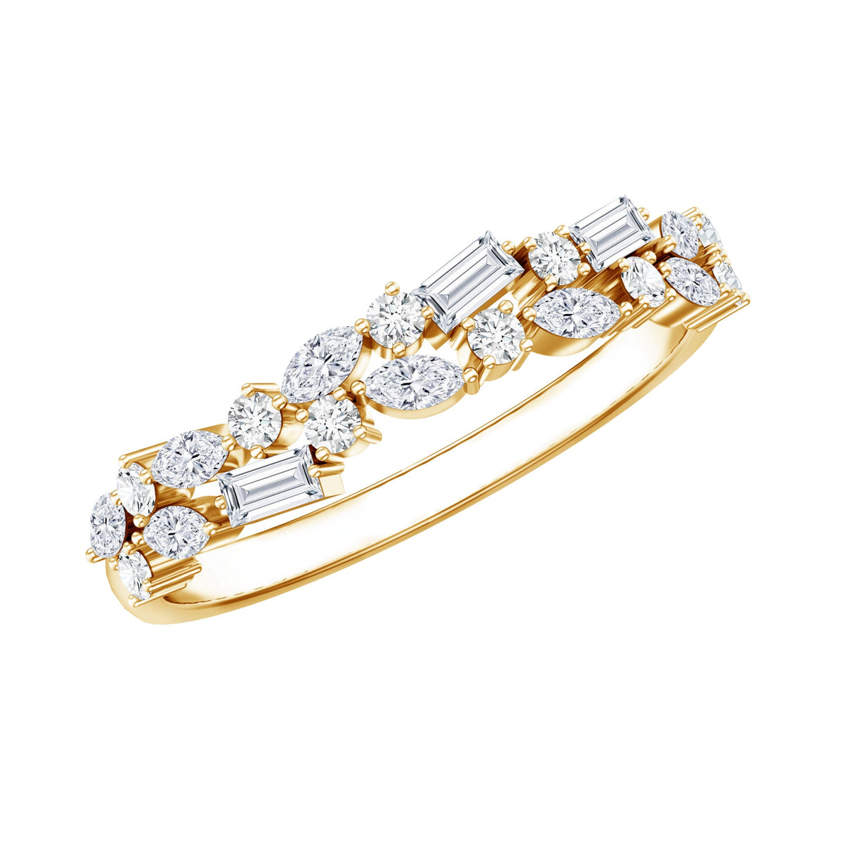 Real Diamond Half Eternity Band Ring