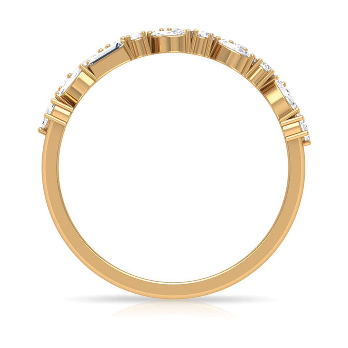 Real Diamond Half Eternity Band Ring