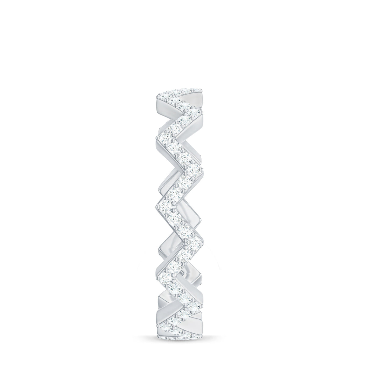 Minimal Diamond Zig Zag Eternity Band Ring