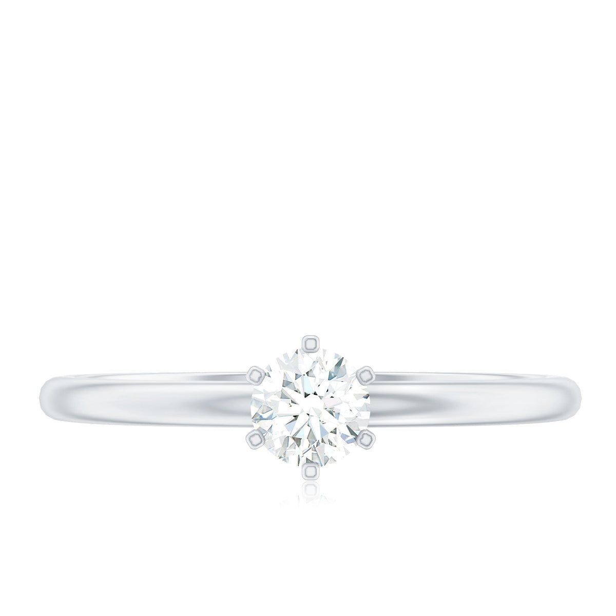 Solitaire Round Diamond Promise Ring
