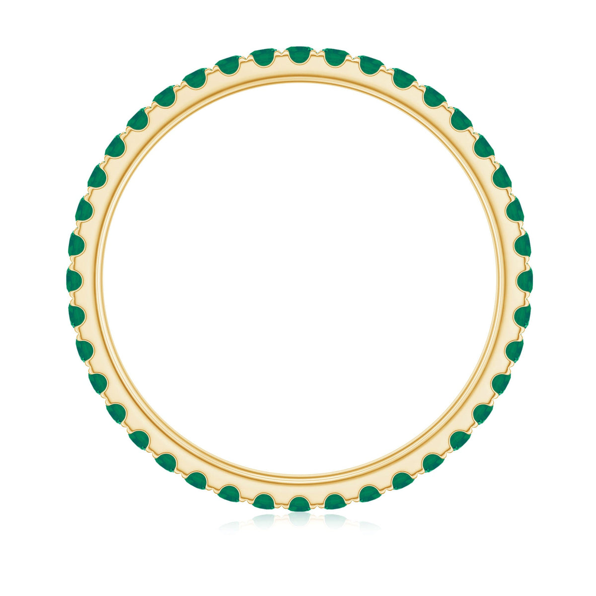 Natural Emerald Eternity Stackable Ring for Women