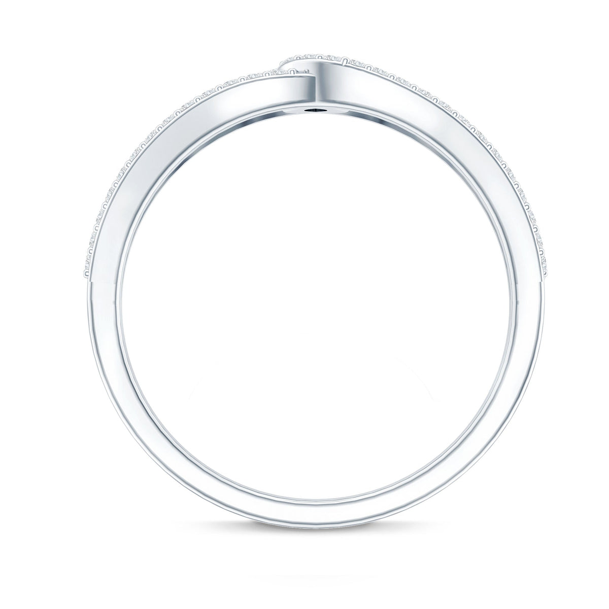 Certified Moissanite Infinity Promise Ring