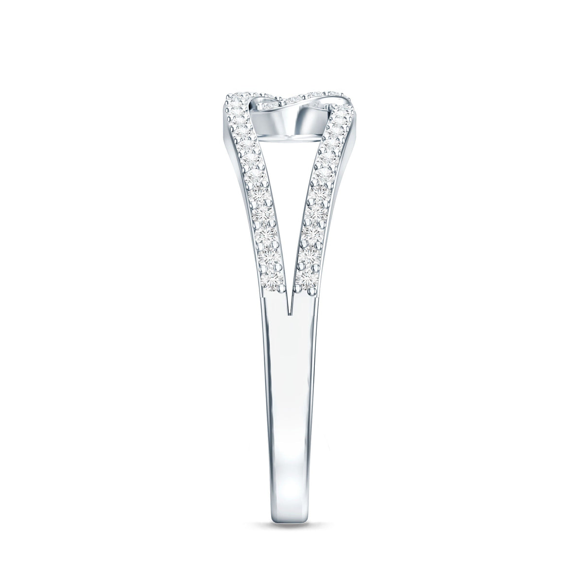 Certified Moissanite Infinity Promise Ring
