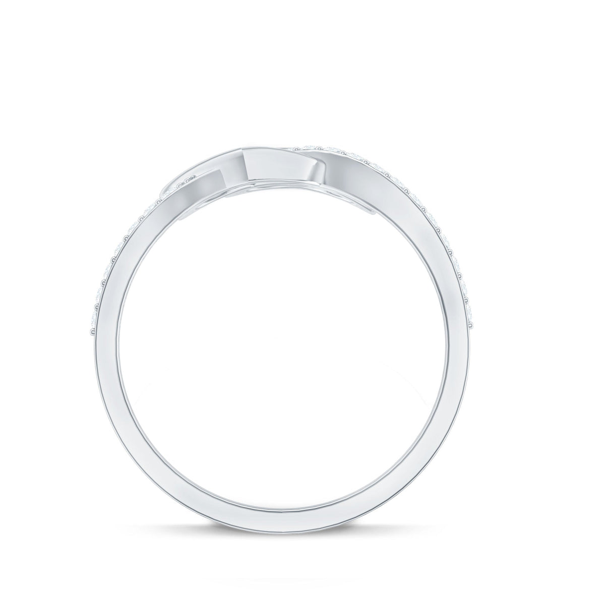Certified Moissanite 2 Heart Promise Ring