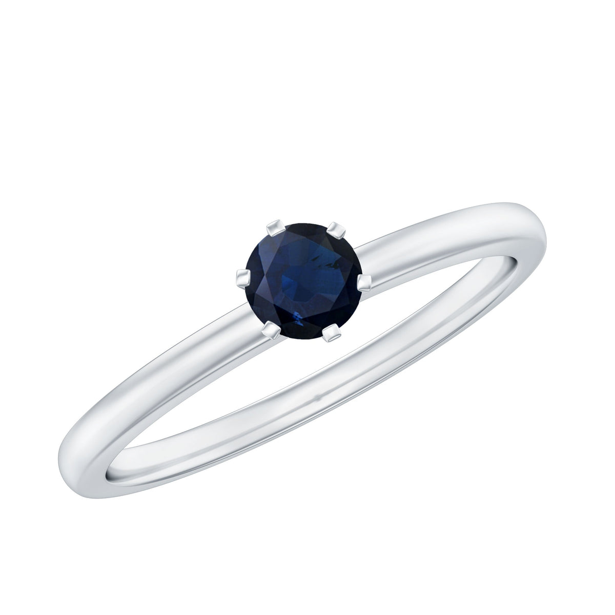 Genuine Blue Sapphire September Birthstone Ring for Women