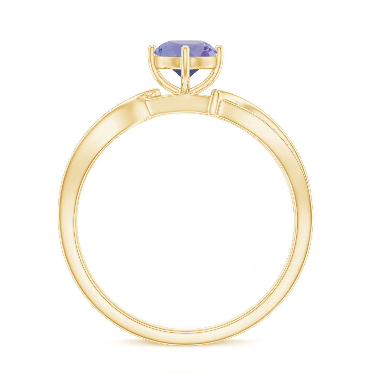 Certified Real Tanzanite Diamond Promise Ring for Proposal