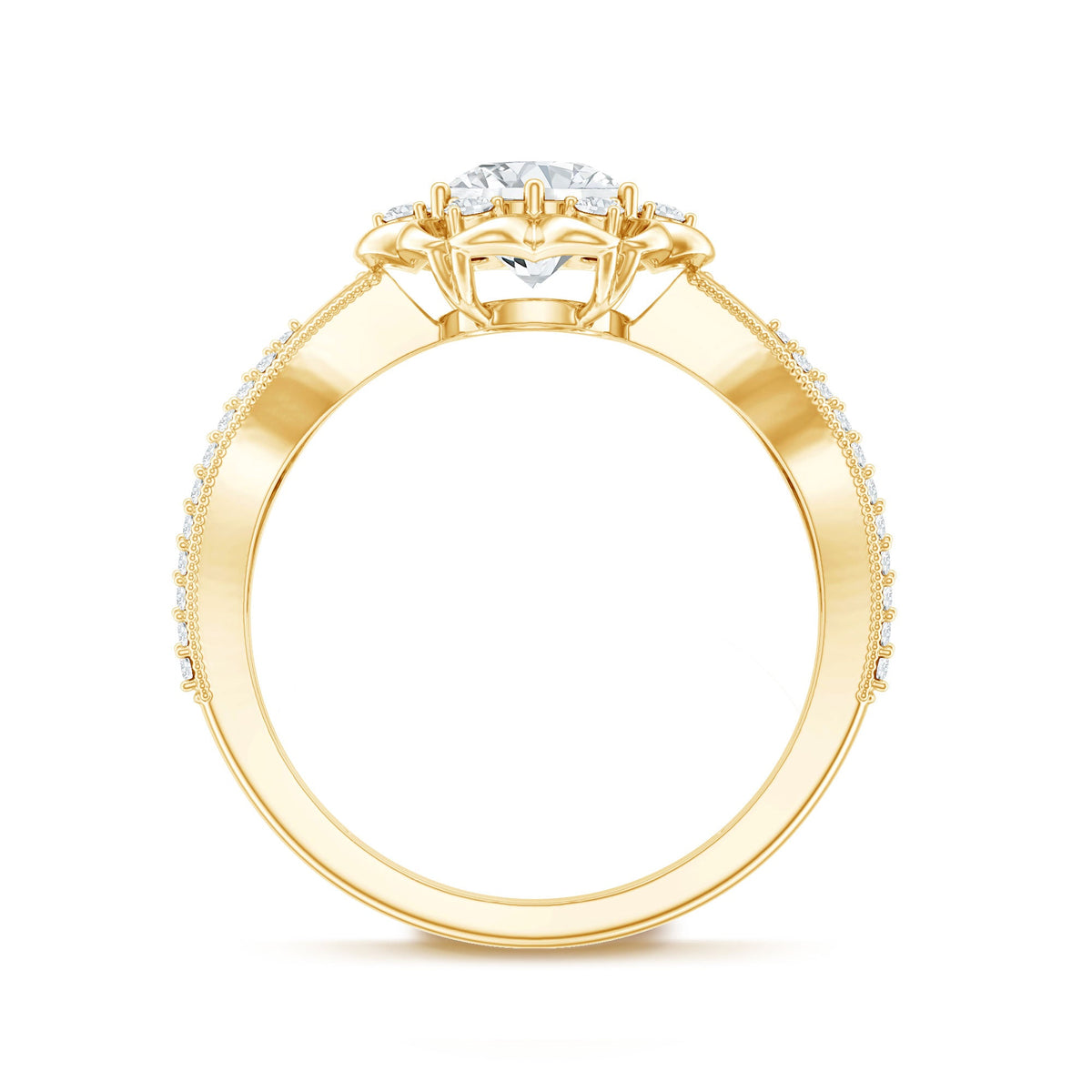 Nature Inspired Lab Grown Diamond Engagement Ring