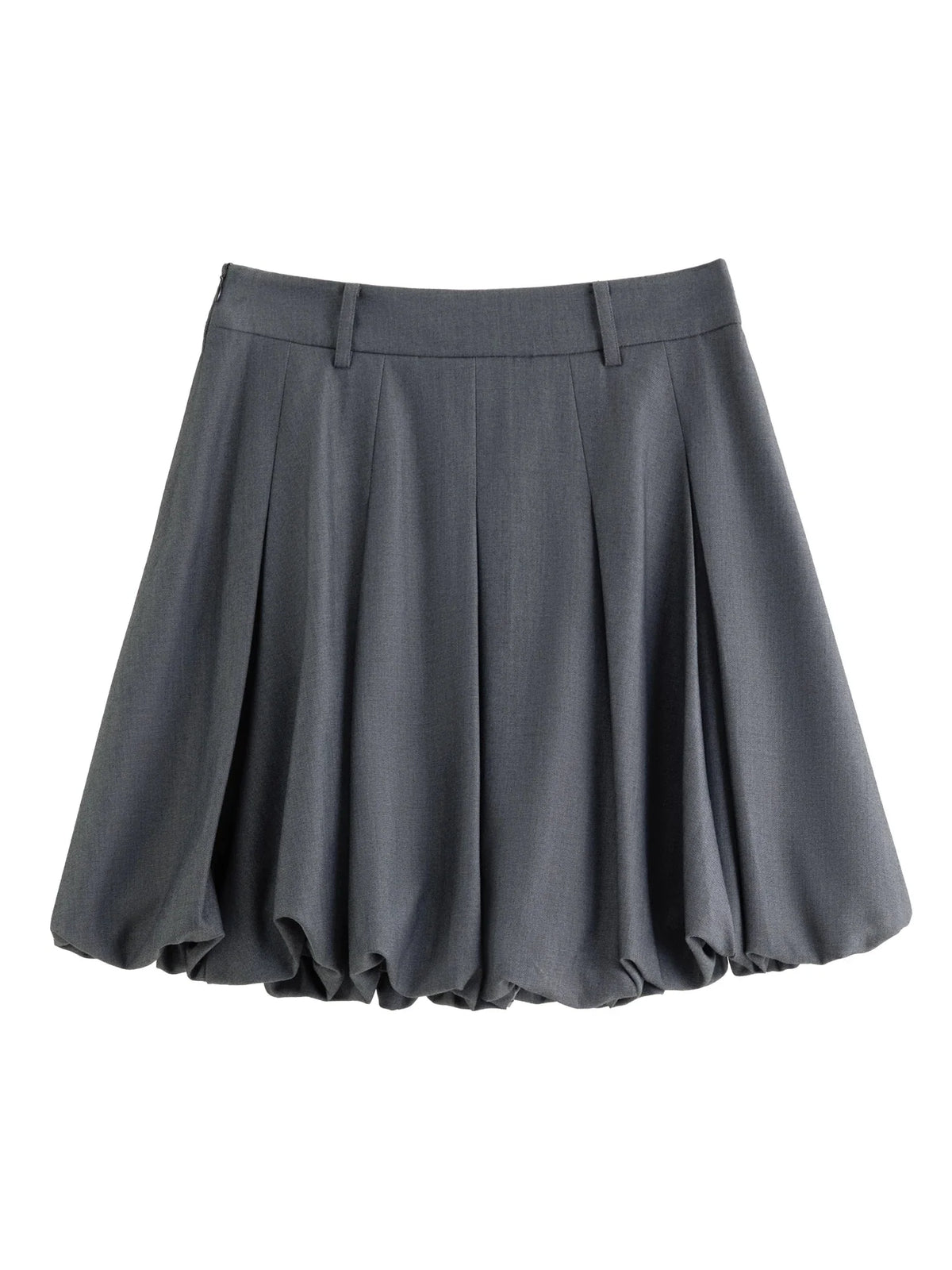 Plus Size Ballet Bud Skirt Chic Gray Autumn Style
