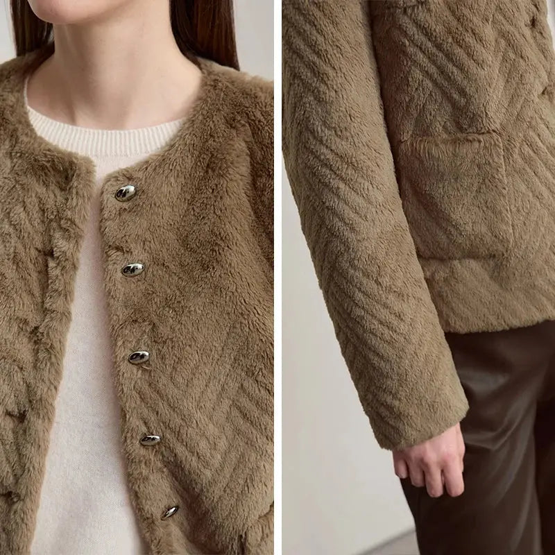 Women's Versatile Warm Knit Winter Coat