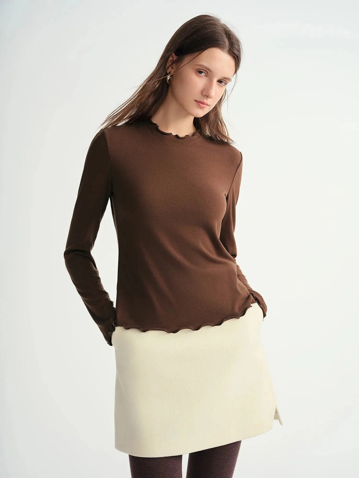 Women's Soft Self-Heating Wool Knit T-Shirt