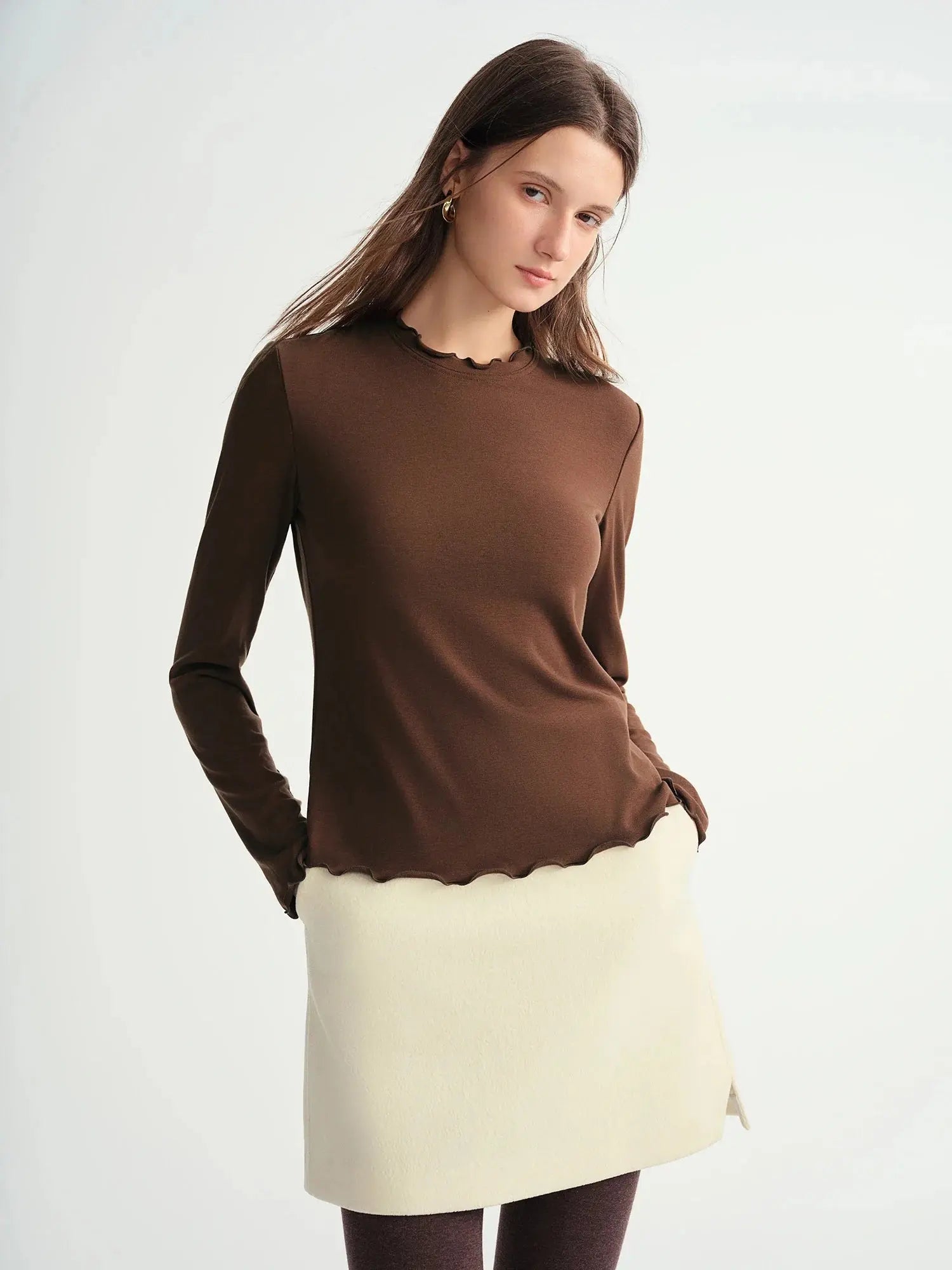 Women's Soft Self-Heating Wool Knit T-Shirt