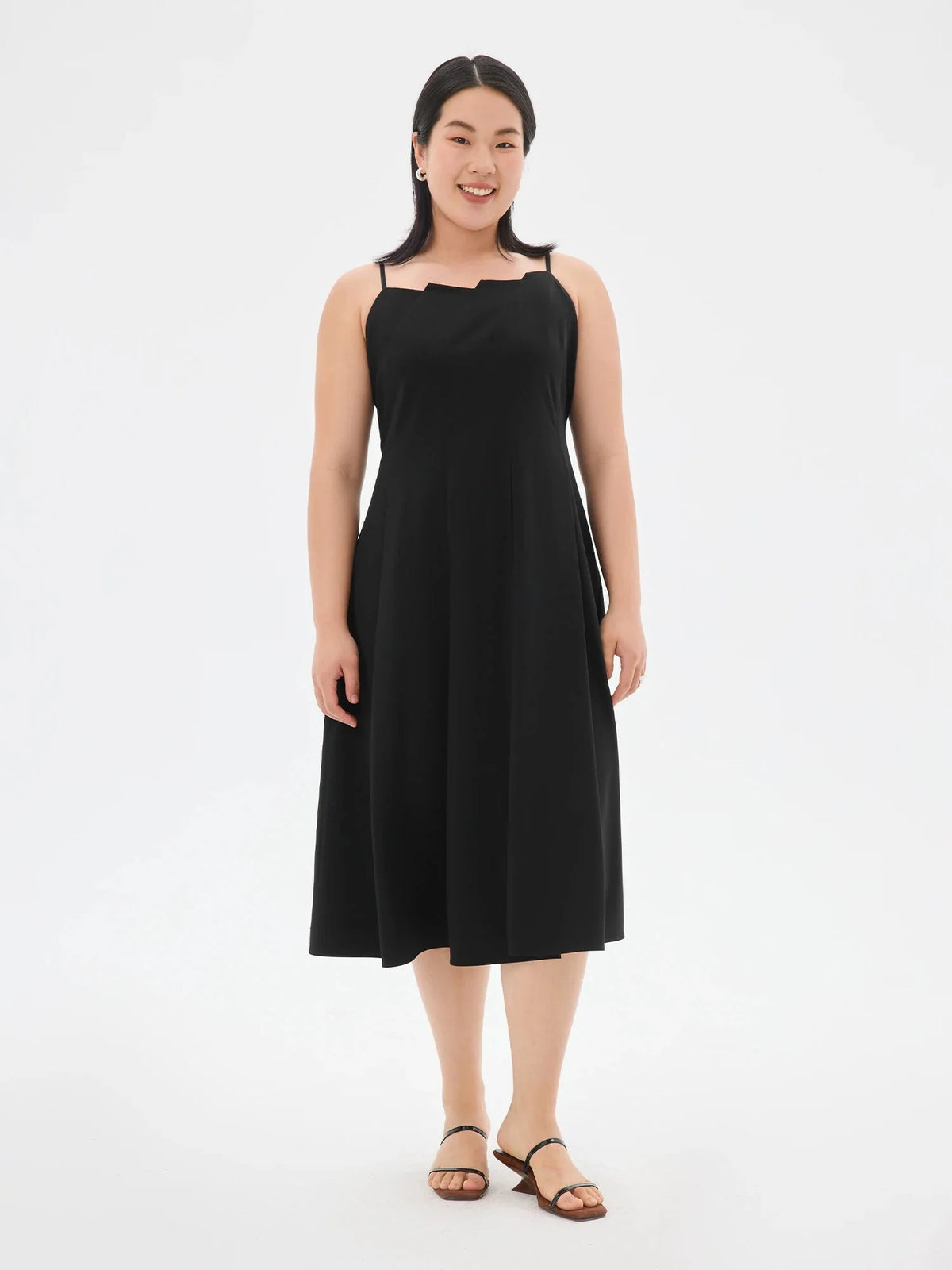 Origami Collar Maxi Dress Convertible 2-in-1 Silhouette
