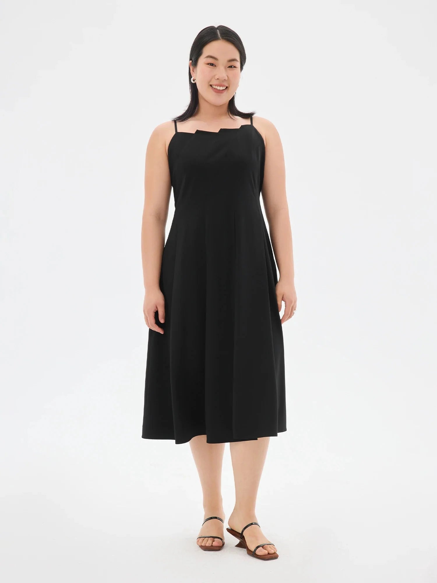 Origami Collar Maxi Dress Convertible 2-in-1 Silhouette