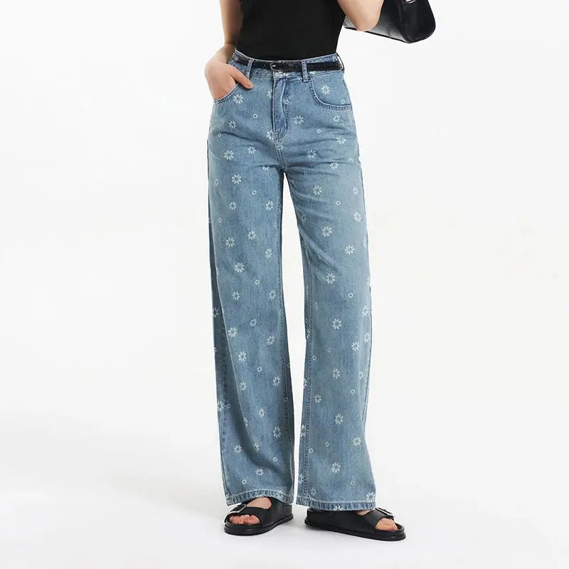 Women's Summer Cotton Wide Leg Denim