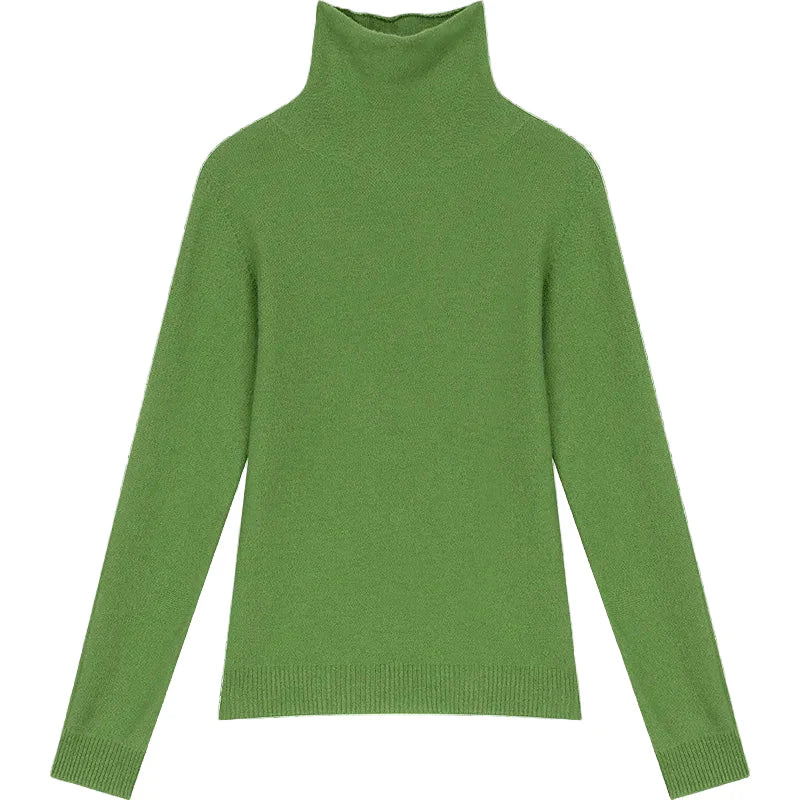 Winter Turtleneck Cottagecore Wool Blend Pullover