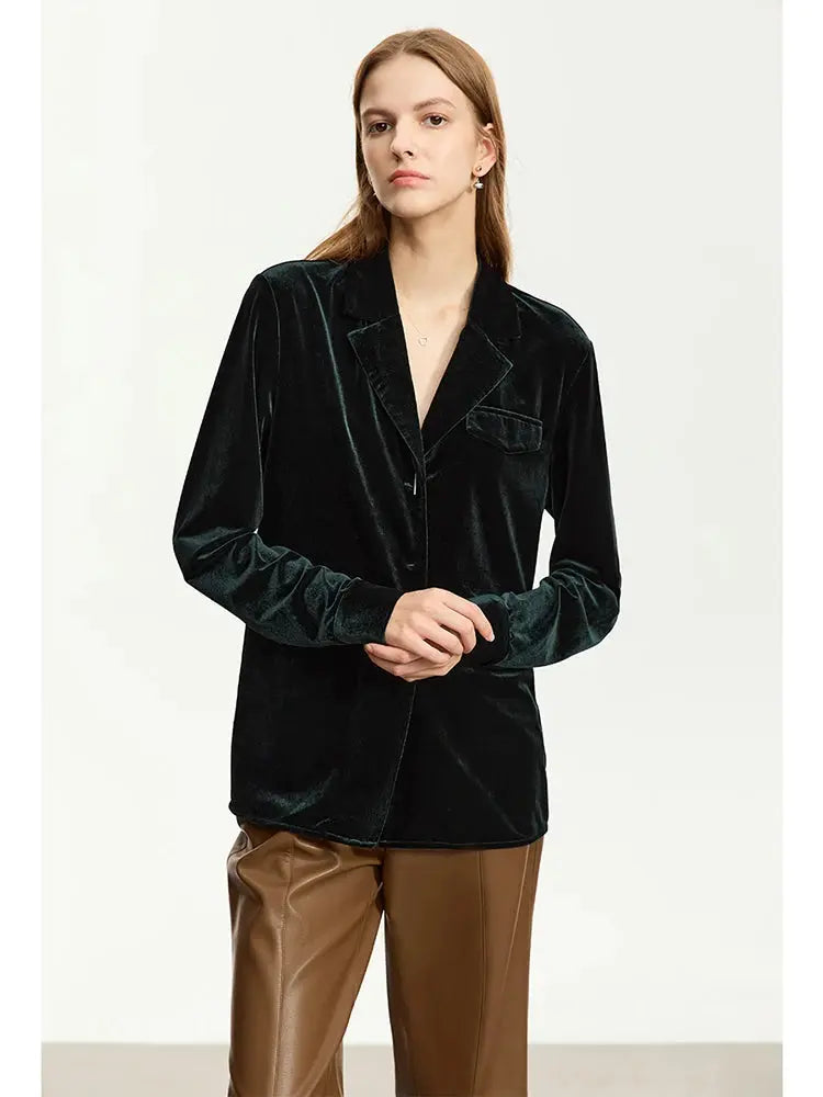 Women's Retro Velvet French Shirts