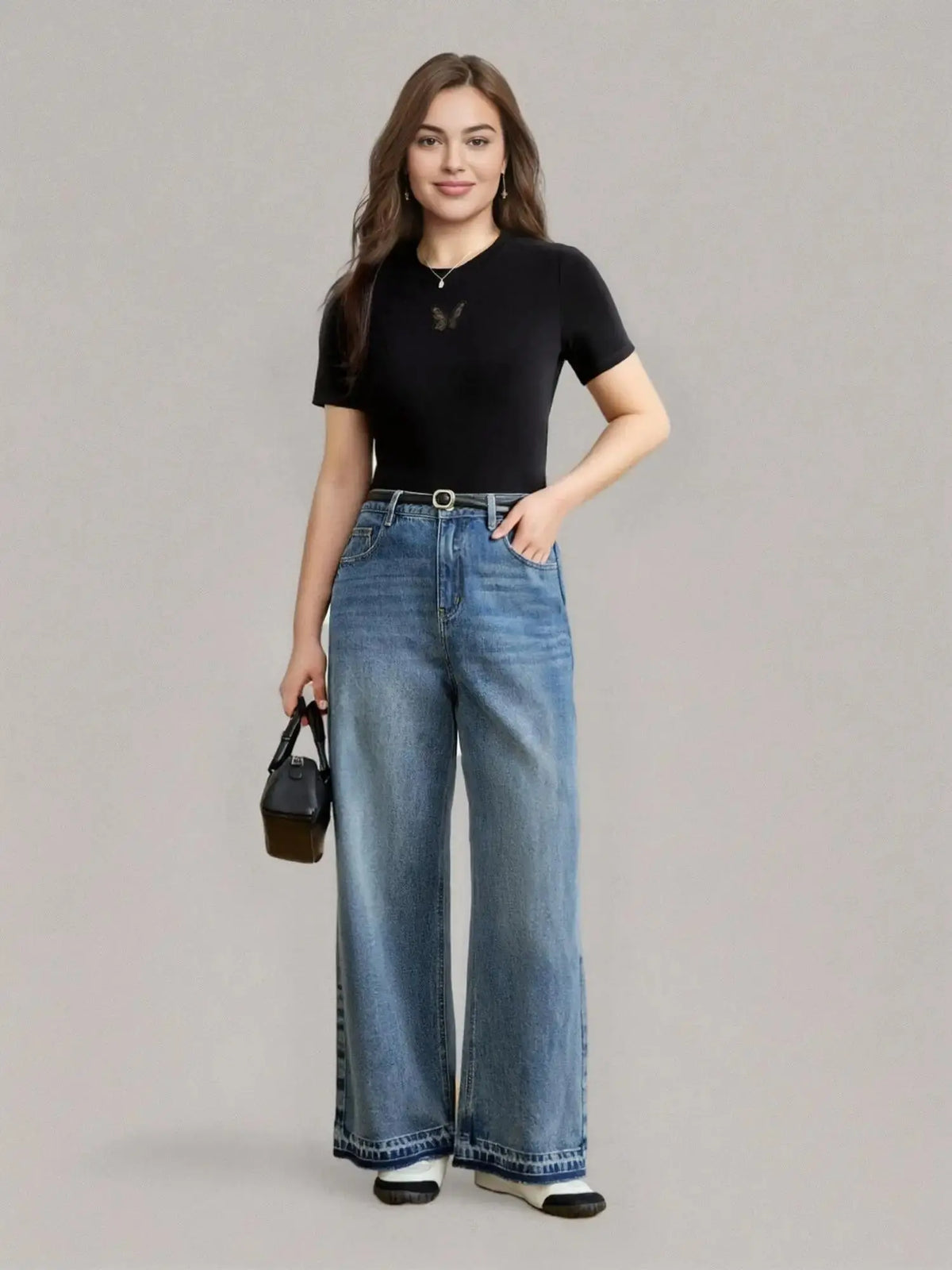 Classic High-Waist Straight Jeans