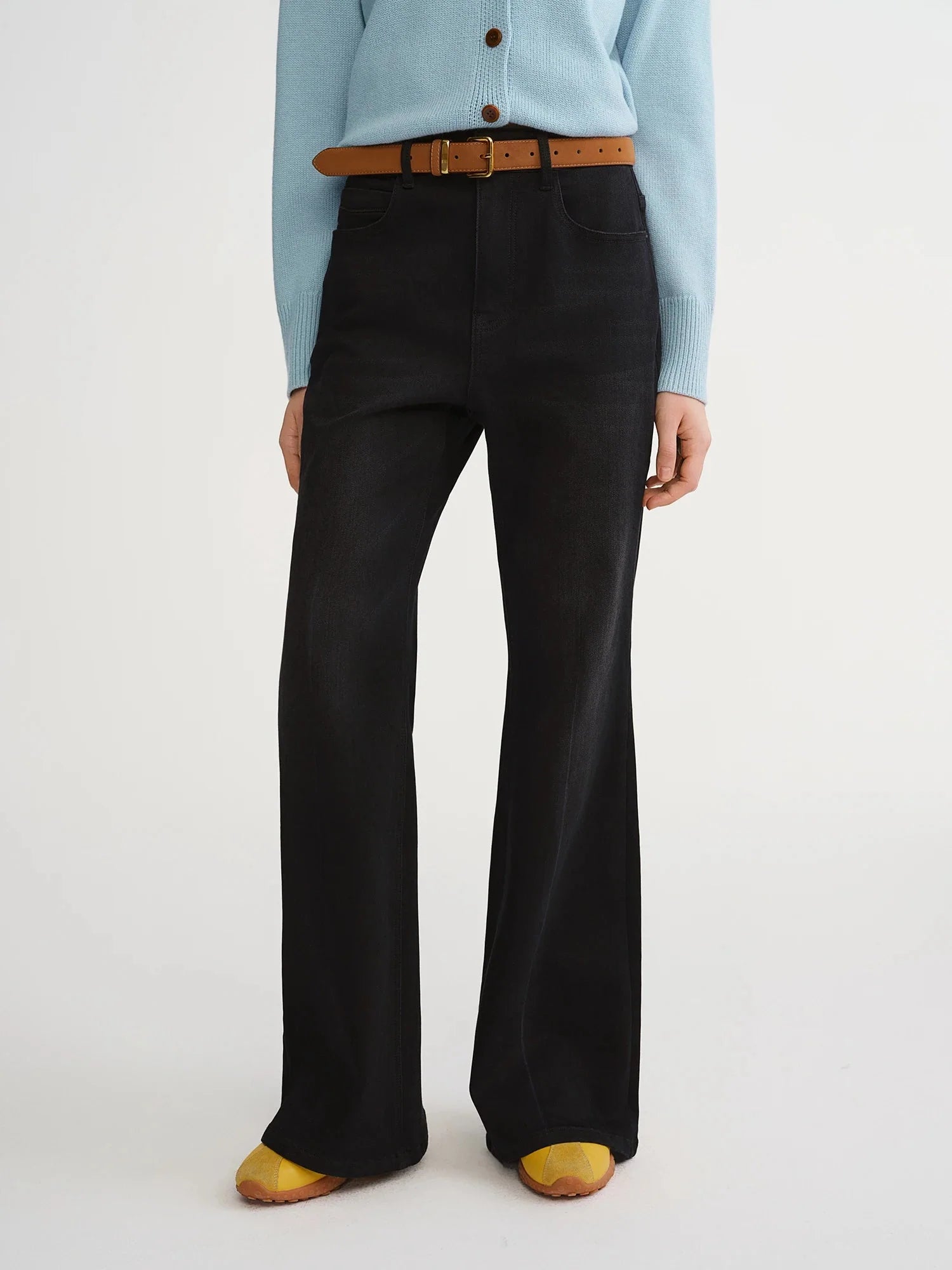 Women’s High-Waist Wide Leg Work Pants Stretchy Office Trousers