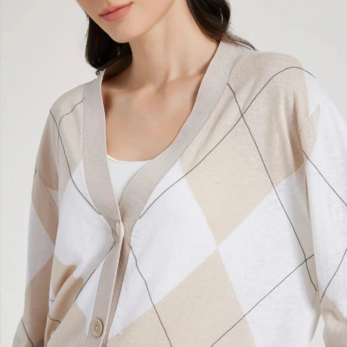 Luxe Silk-Linen V-Neck Cardigan