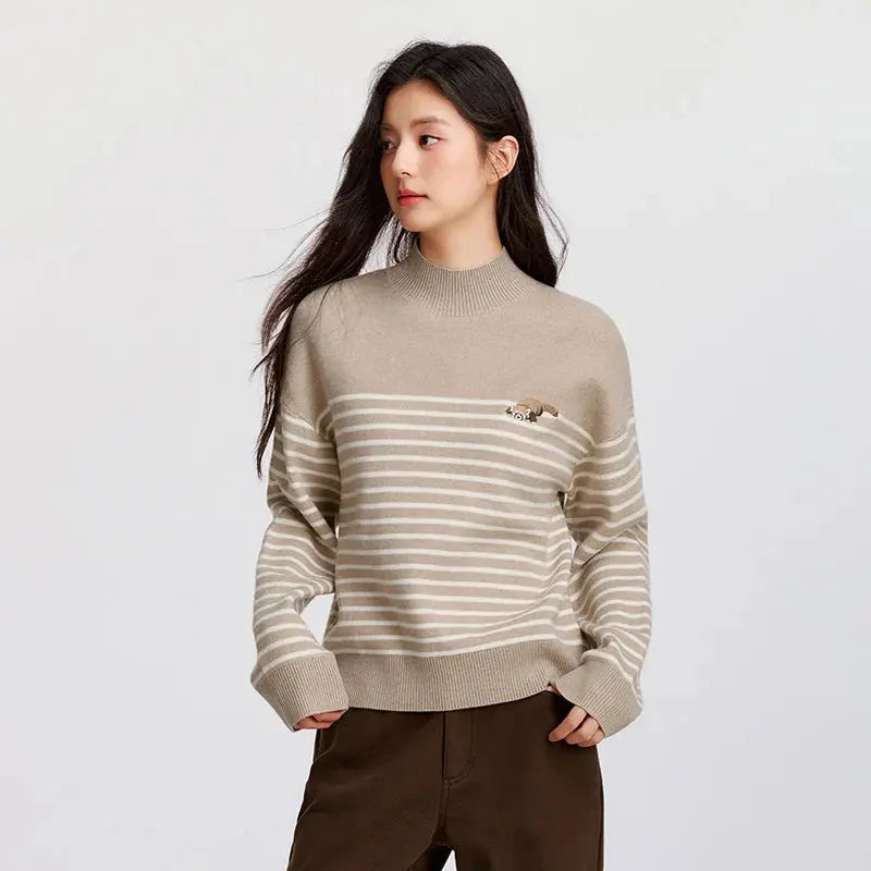 Women's Loose Half Turtleneck Sweater