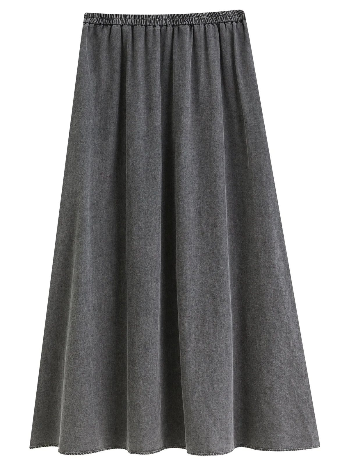 Retro Denim Suit Two-Piece High Waist A-Line Skirt Set