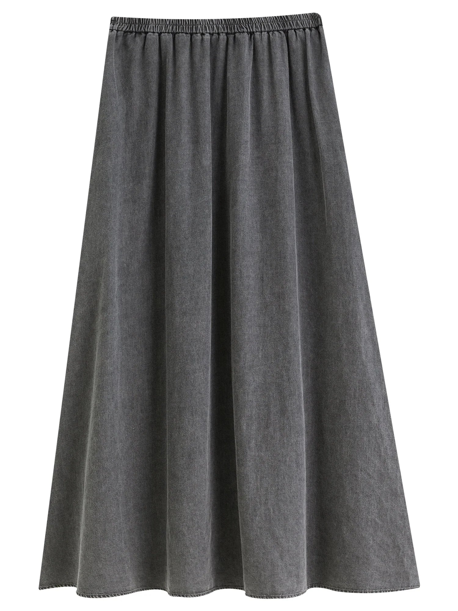Retro Denim Suit Two-Piece High Waist A-Line Skirt Set