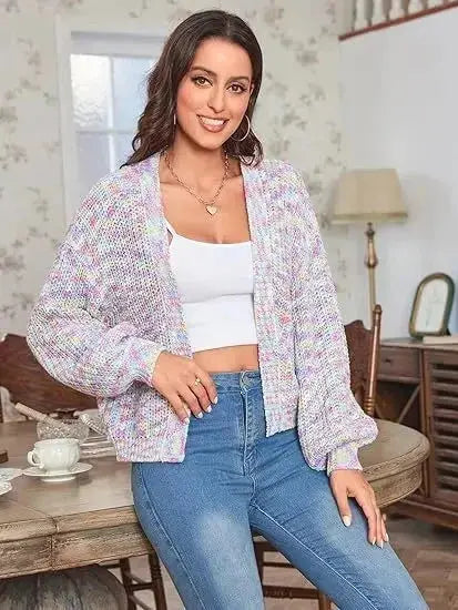 Fashionable Multi-Bar Color Block Sweater Top