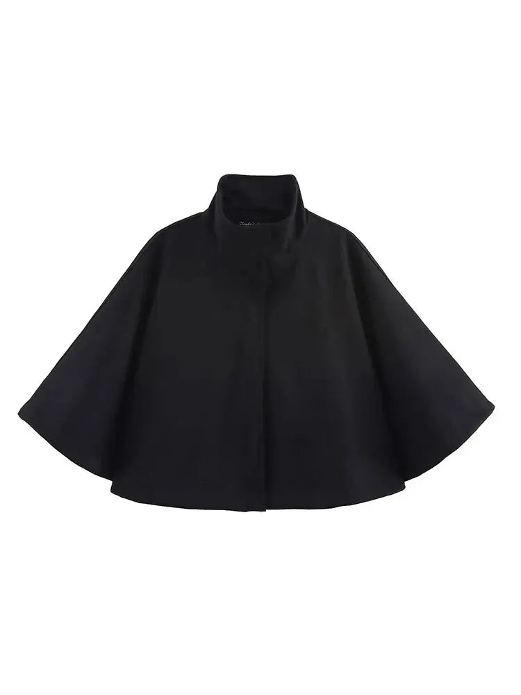 High-Neck Cropped Autumn Outerwear