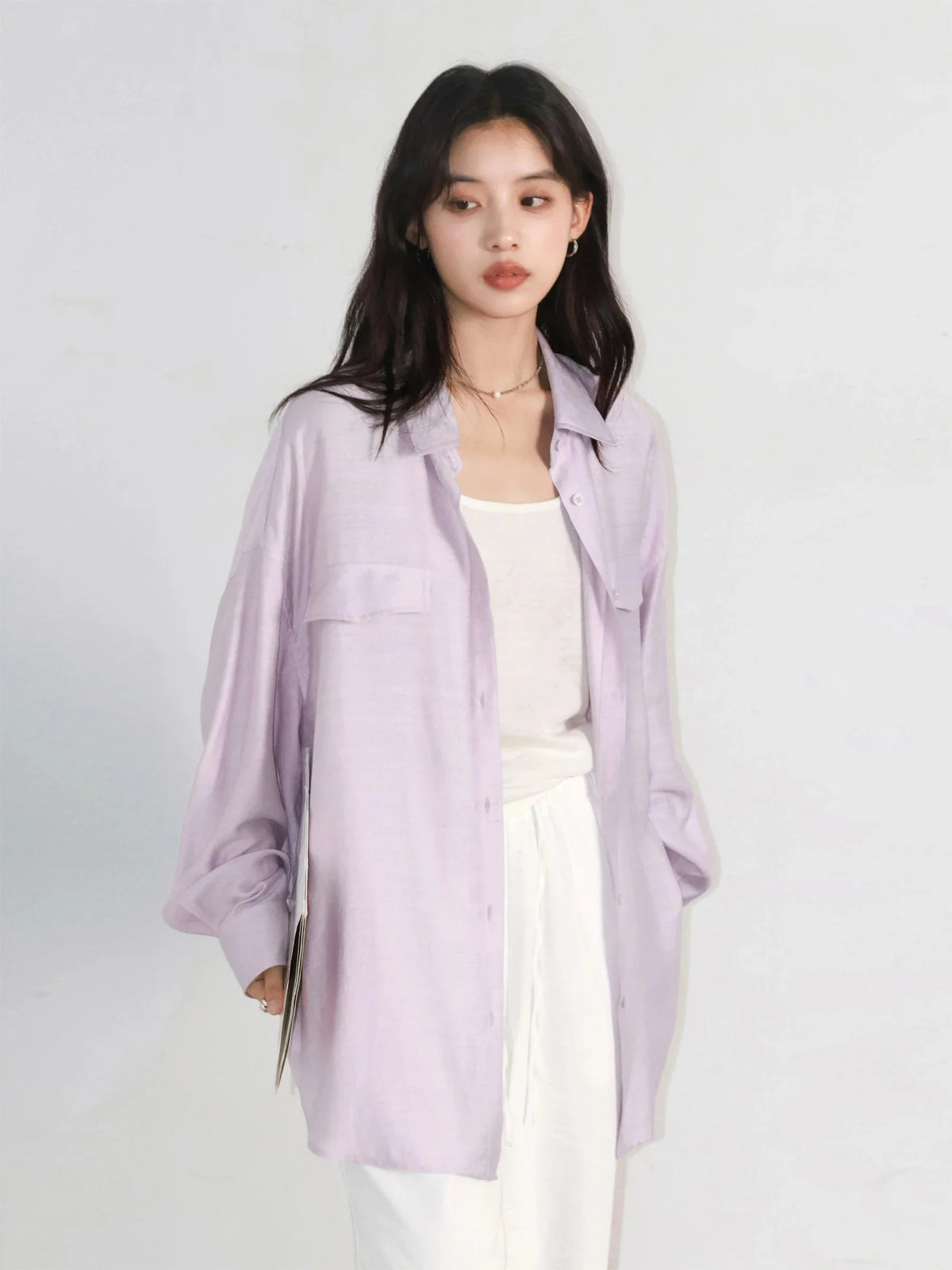 Long Sleeve Single Breasted Shirt Loose Spring Blouse