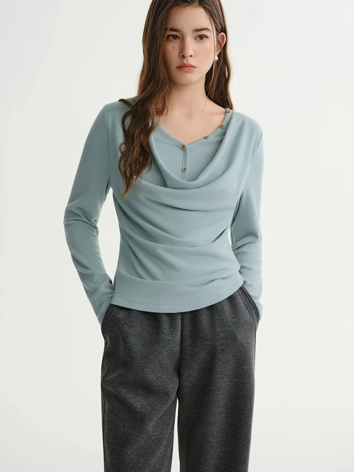 Mock Two-Piece Layered T-Shirt Plus Size Top