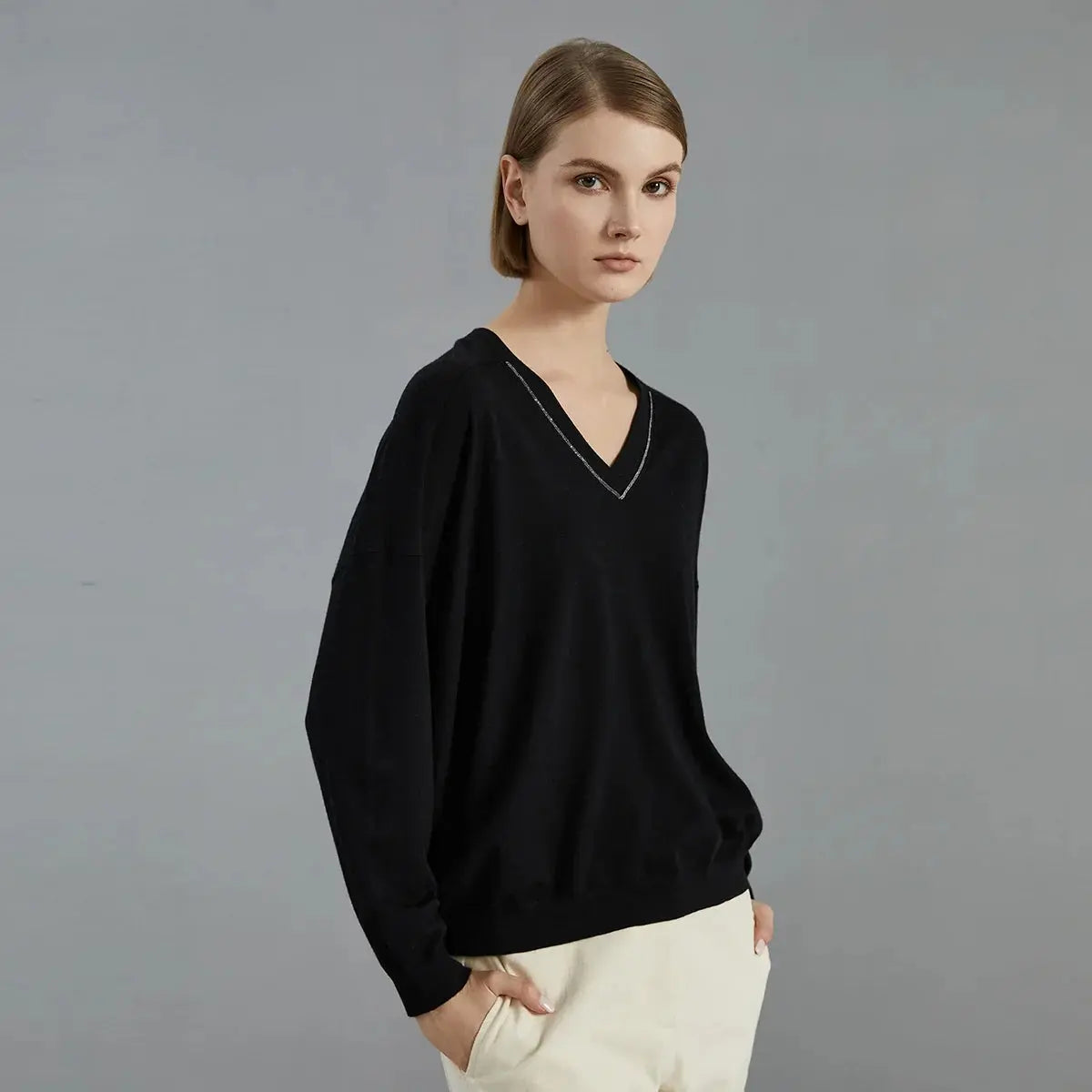 Fine-Knit Loose Fit Sweater
