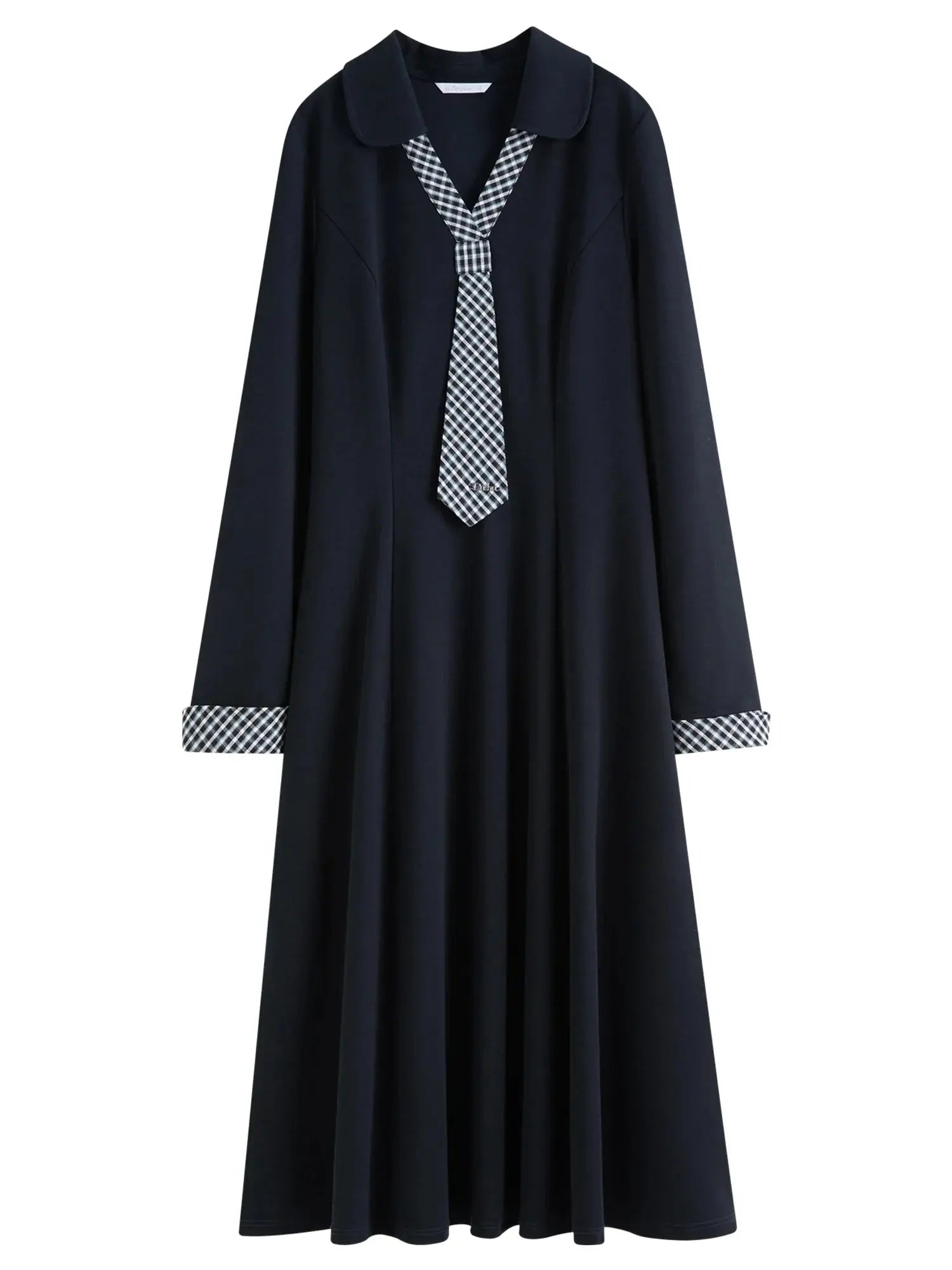 Women's Plaid Asymmetric Winter Dress