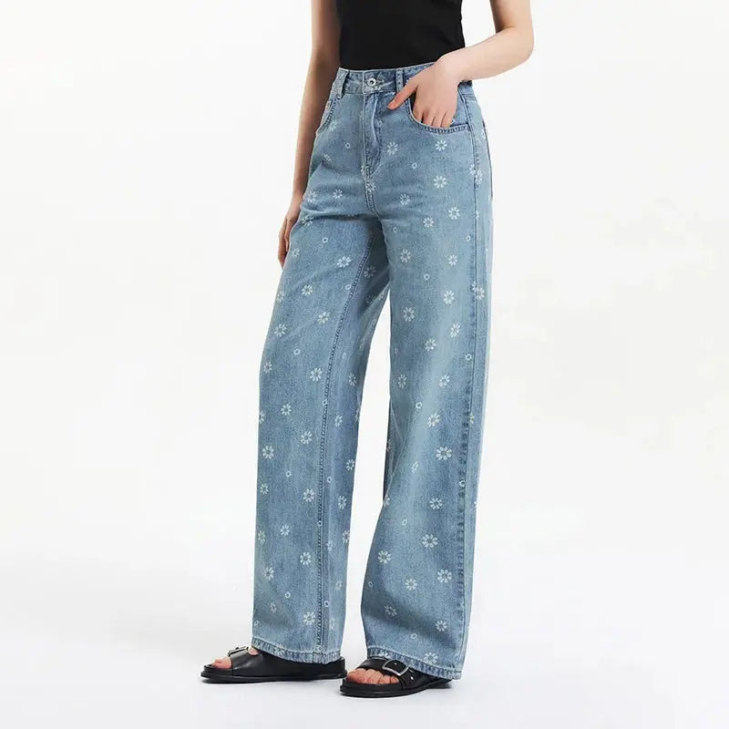 Women's Summer Cotton Wide Leg Denim