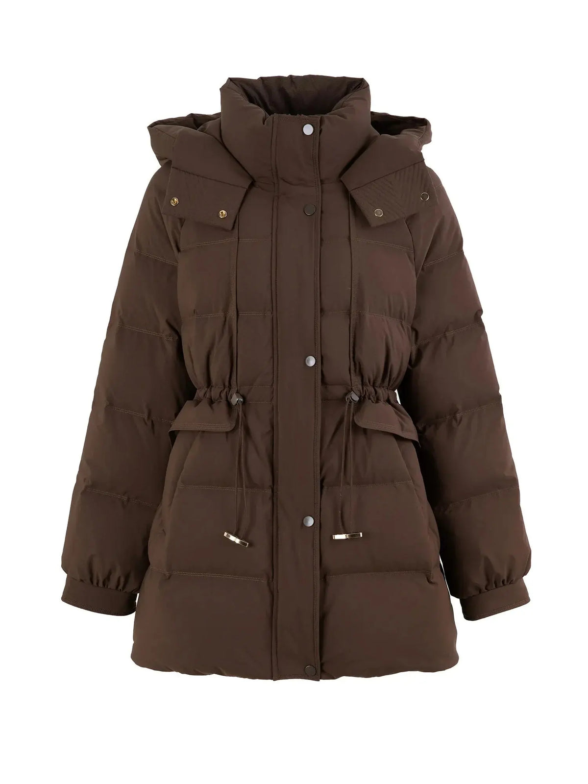 Women's Warm Brown Puffer Jacket