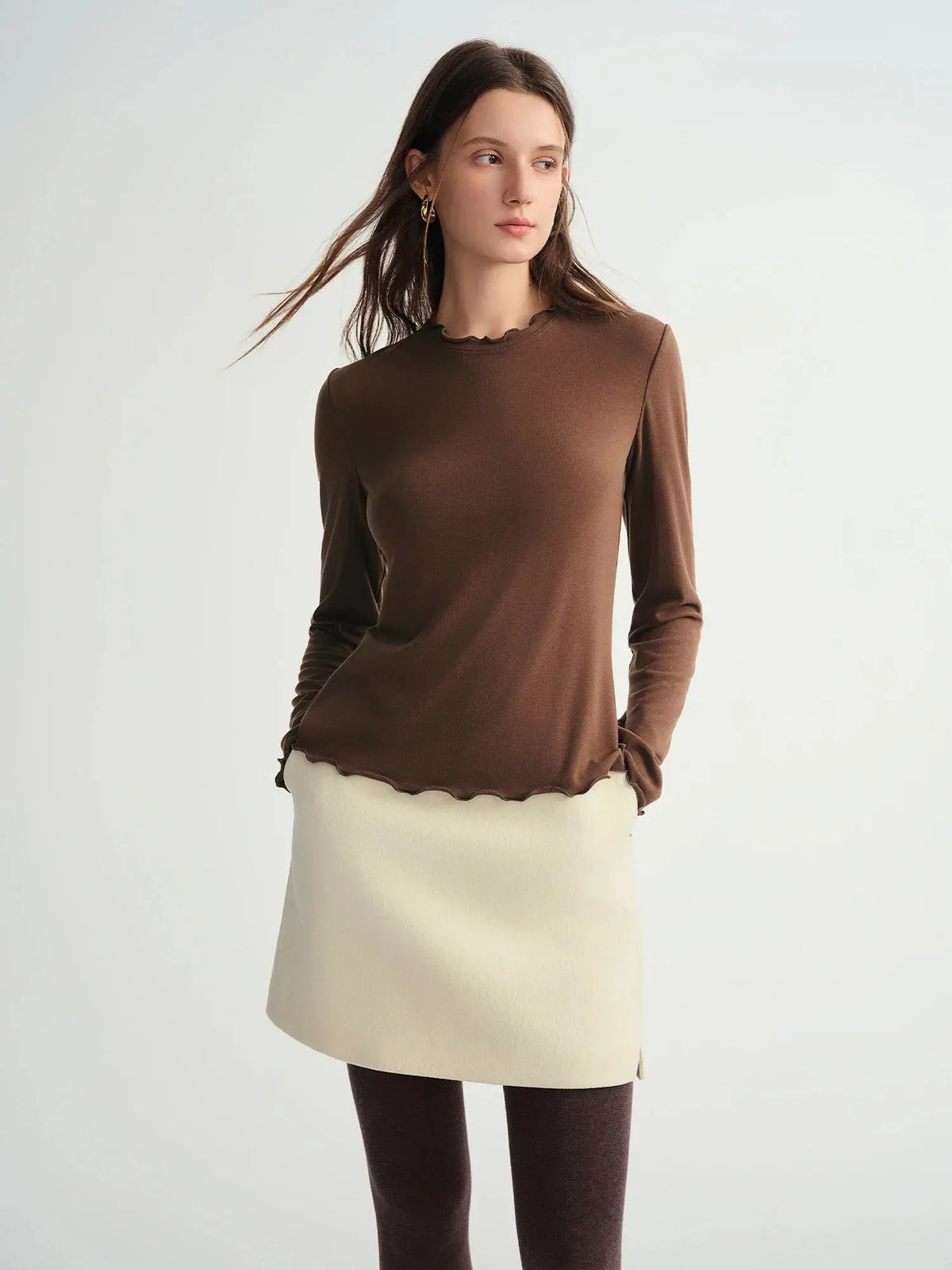 Women's Soft Self-Heating Wool Knit T-Shirt