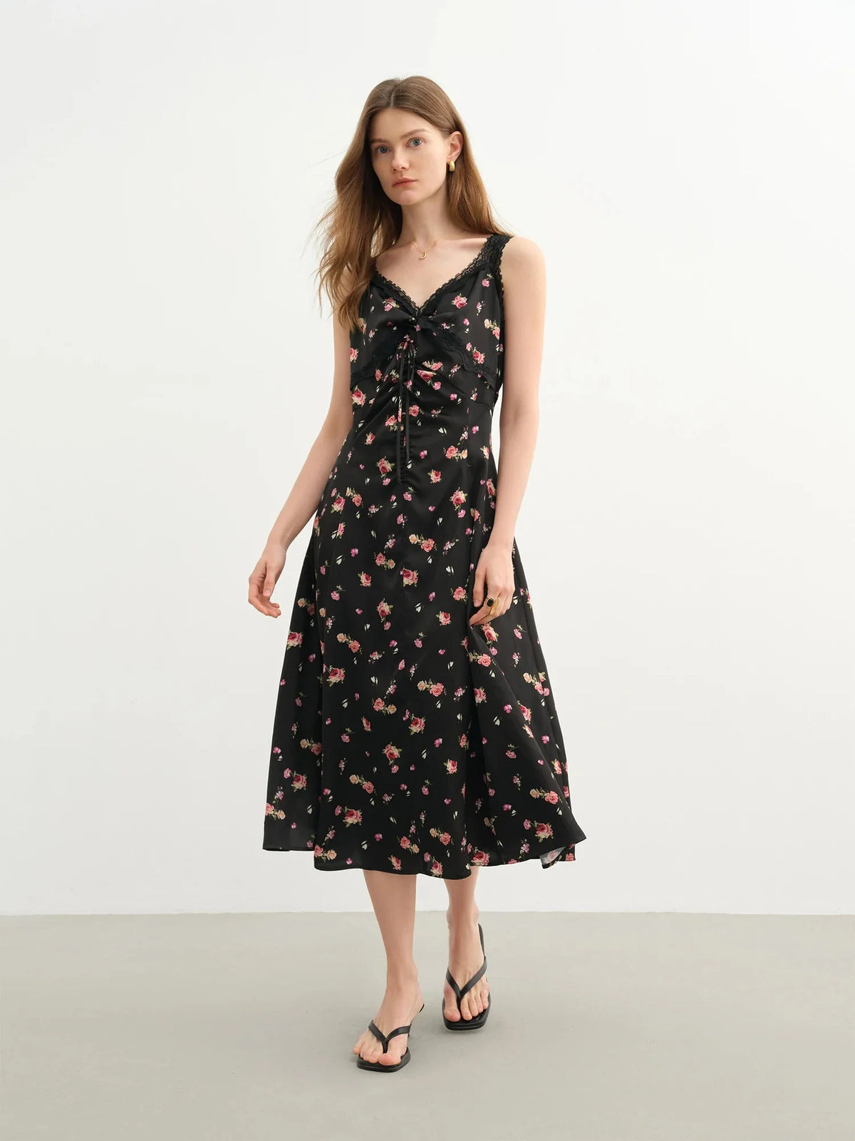 Plus-Size Lace Strapless Dress Slimming Summer Long Dress