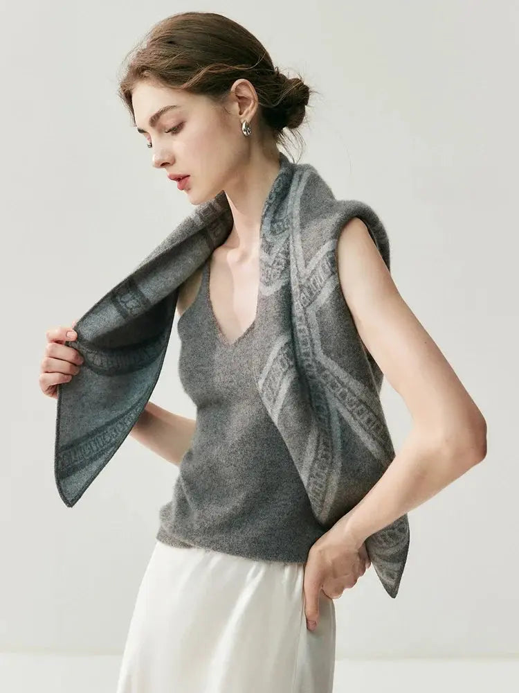 Women's 100% Cashmere V-Neck Vest