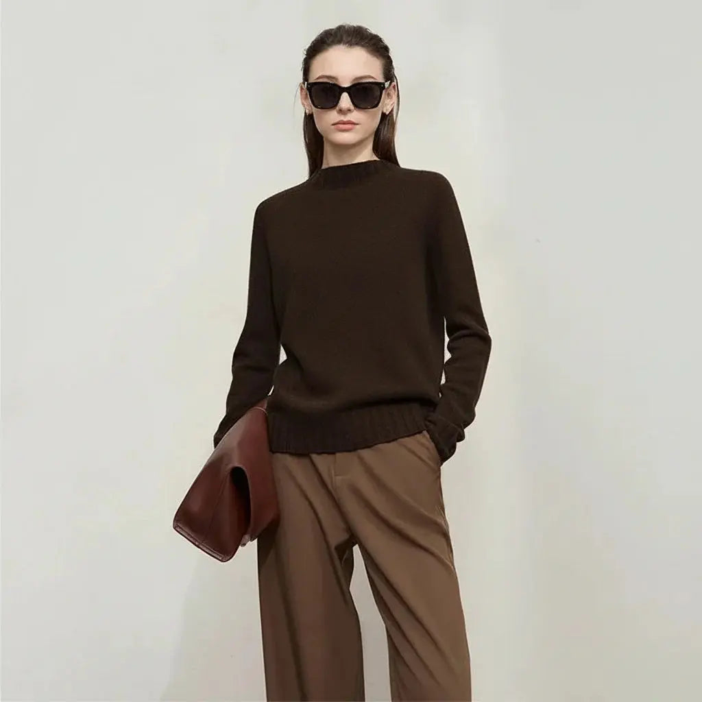 Solid Color Long Sleeve Knit Top
