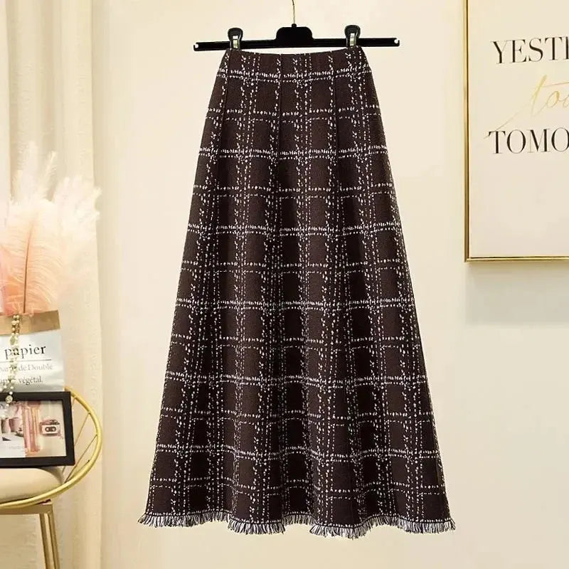 Korean-Style Autumn/Winter Knitted Skirt