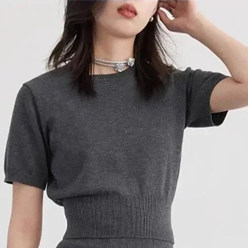 Women’s 3-Piece Knitted Skirt Set Pleated Cardigan Outfit