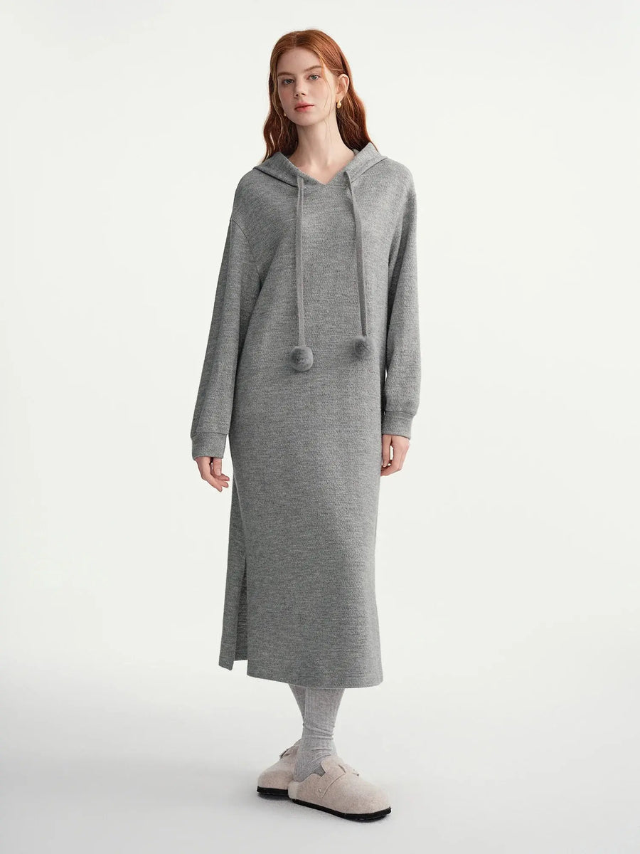 Women's Hooded Knit Sweater Dress