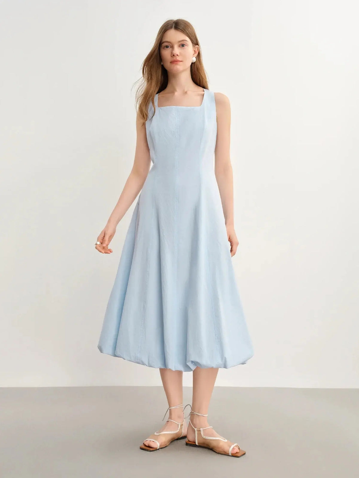 New French Style Plus Size Strappy Dress